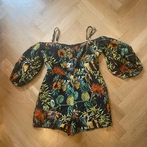 Nicholas Tropical Print Playsuit/Romper